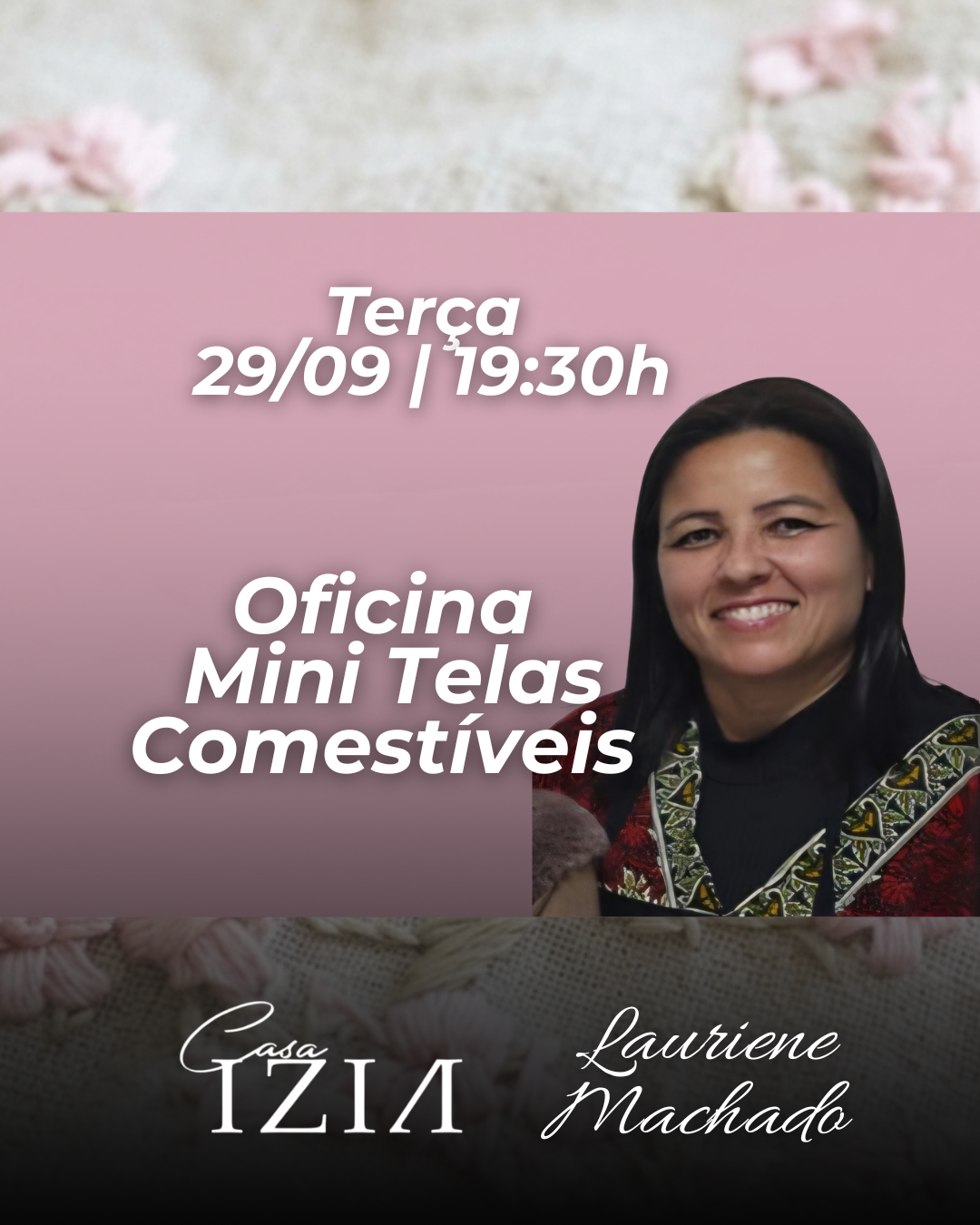 Capa da atividade Oficina Mini Tela Comestível